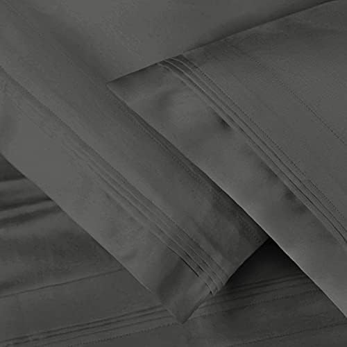 SUPERIOR 1000 Thread Count Pillowcase Set 2-Piece Standard Grey