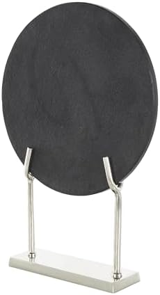 Deco 79 Marble Abstract Decorative Sculpture with Silver Stand