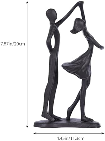 QIANLING Cast Iron Dancing Couple Sculpture - 6th Wedding Anniversary Gift