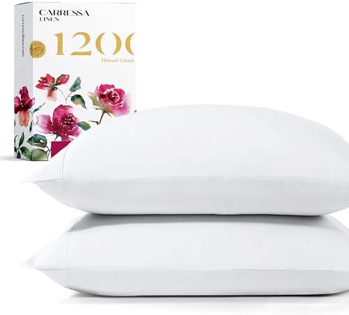 Carressa Linen 100 Egyptian Cotton Pillow Cases Set of 2