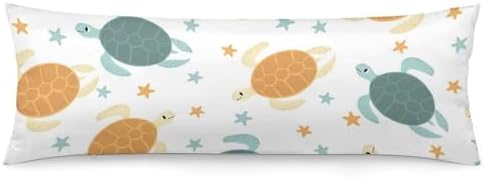 MEIKKO Pattern Turtle Body Pillow Cover with Zipper