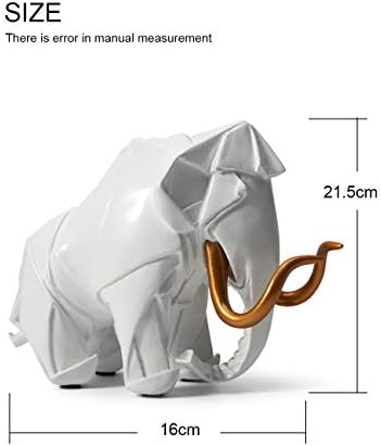 HAUCOZE Dinosaur Mammoth Statue 83inch White Polyresin Decor