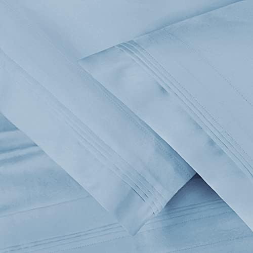 Superior 1000 Thread Count Egyptian Cotton Pillowcase Set - King Light Blue 1