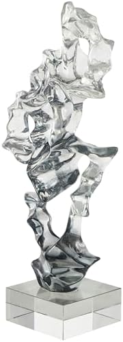 Deco 79 Handmade Glass Sculpture Decor Statue with Clear Base