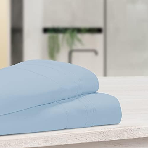 Superior 1000 Thread Count Egyptian Cotton Pillowcase Set - King Light Blue 1
