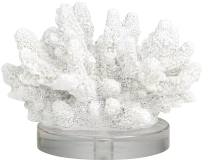 Deco 79 Polystone Coral Statue with Clear Base
