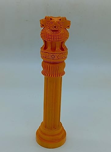 Wooden Ashoka Pillar 10 Inch Office Desk Decor Gift 1