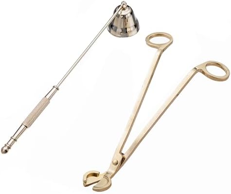 Large Candle Wick Trimmer and Snuffer Set with Long Handle
