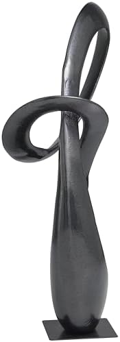Deco 79 Dark Gray Aluminum Abstract Sculpture Home Decor Statue