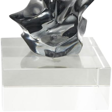 Deco 79 Handmade Glass Sculpture Decor Statue with Clear Base