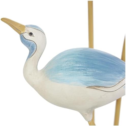 Deco 79 Polystone Bird Statue with Yellow Accents
