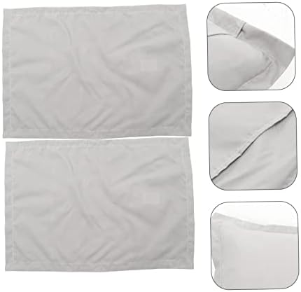 HEALLILY 2Pcs Grey Pillowcases for Comfort and Protection
