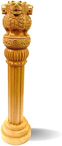 Wooden Ashoka Pillar Stambh for Table Desk Decor