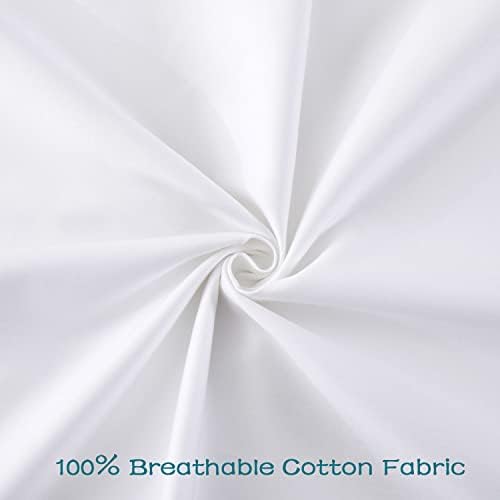 LOSAFEFE 100 Cotton Zip Pillow Cases King Size Set of 4