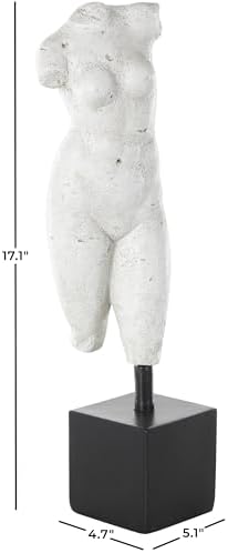 Deco 79 Polystone People Statue with Black Base