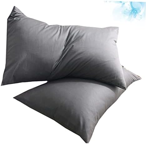 Amosfun 2-Pack Dark Grey Pure Cotton Pillowcases