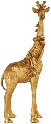 Deco 79 Resin Giraffe Statue with Gold Finish