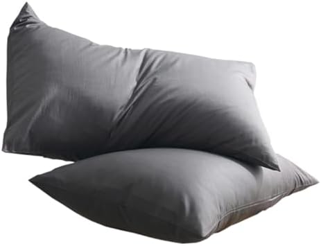 Amosfun 2-Pack Dark Grey Pure Cotton Pillowcases