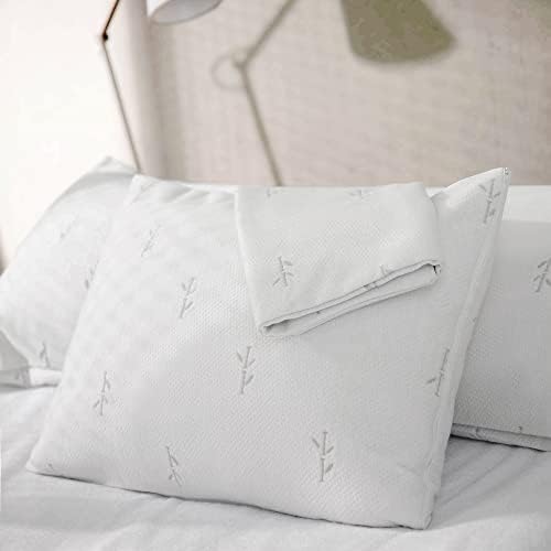 FeelAtHome Bamboo Cooling Pillow Covers - 20x36 Inches Pack of 4