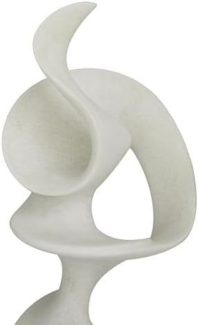 Deco 79 Polystone Abstract Sculpture with Black Base