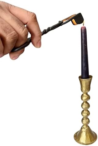 Living Ideas Iron Candle Snuffer Medieval Style Flame Extinguisher