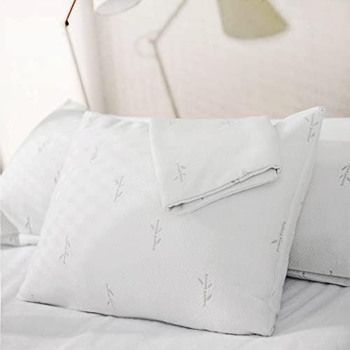 FeelAtHome Bamboo Cooling Pillow Covers - 20x36 Inches Pack of 4