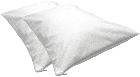 Petal Cliff 2 Pack Waterproof Pillow Protectors Queen Size 20x30