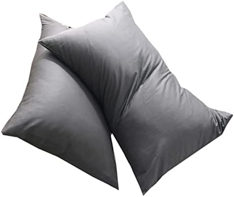 1 Pair Dark Grey Pure Cotton Pillowcases Soft Washable Bed Pillow Covers