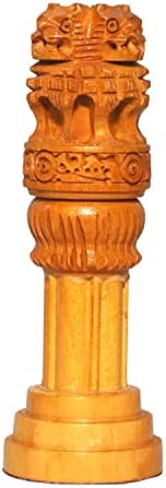 Elegant Ashoka Stambh Wooden Table Pillar 3 INCH Decor
