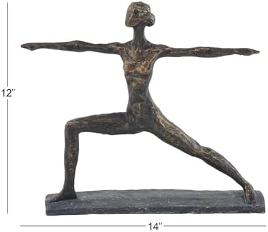 Deco 79 Brass Yoga Sculpture Home Decor Statue