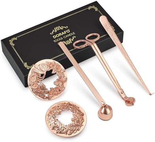 DORAFO 5 in 1 Candle Accessory Set - Rose Gold