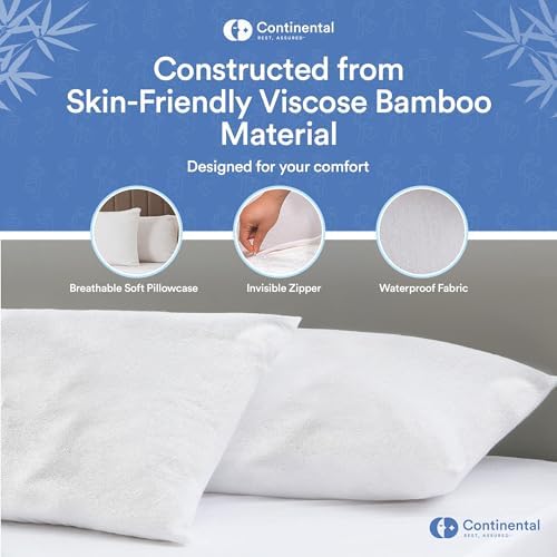 Continental Bedding Bamboo Viscose Pillow Protector