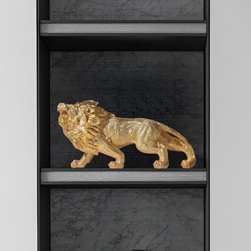 Modern Gold Lion Statue 118 Inch Home Decor Sculpture