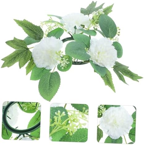 Alipis Pink Artificial Flower Garland Candle Holder 1