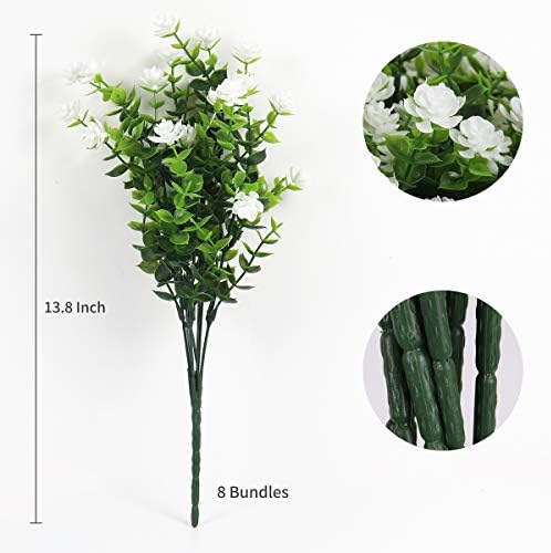 RECUTMS Artificial Lavender Flowers 8-Piece Set