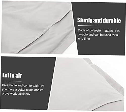 Alipis 2Pc Washable Microfiber Pillowcases - Grey Breathable and Comfortable