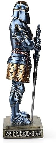 Medieval Knight Statue with Sword - 1512 Inch Blue