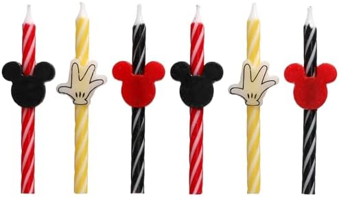 Disney Mickey Mouse Birthday Candles - 6pcs Set