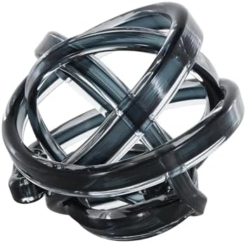 Deco 79 Dark Blue Glass Knot Sculpture 7x7x7 1