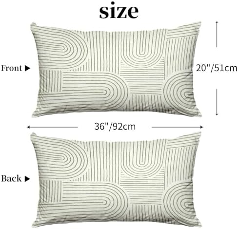 Abstract Pillow Protectors with Zipper 36x20 Set of 2