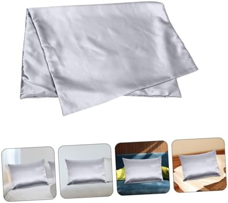 Ice Silk Pillowcase 1 Pair Cooling Zipper Pillow Covers