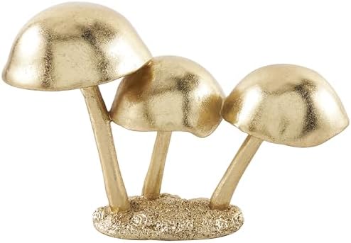 Deco 79 Gold Mushroom Sculpture Home Decor Statue
