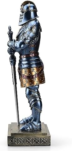 Medieval Knight Statue with Sword - 1512 Inch Blue