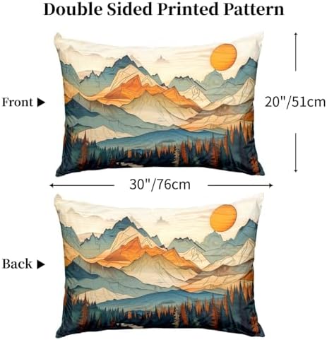 Landscape Pillow Protectors with Zipper Set of 2