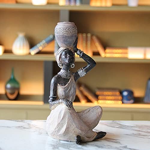 Leekung African Lady Statue Home Decor 94 Inch
