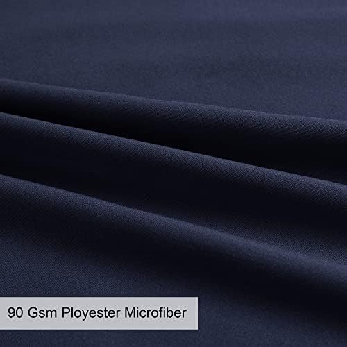 uxcell Zipper Microfiber Pillowcases Set Queen 20x30 Navy