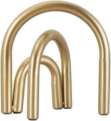 Deco 79 Gold Metal Geometric Arch Sculpture Home Decor Statue