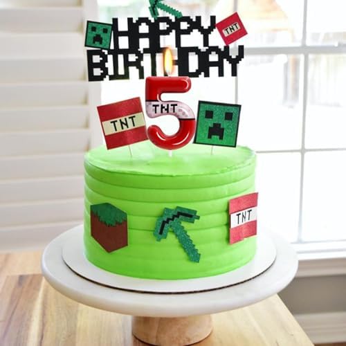 OGnomiFX TNT Number 5 Red Birthday Candle