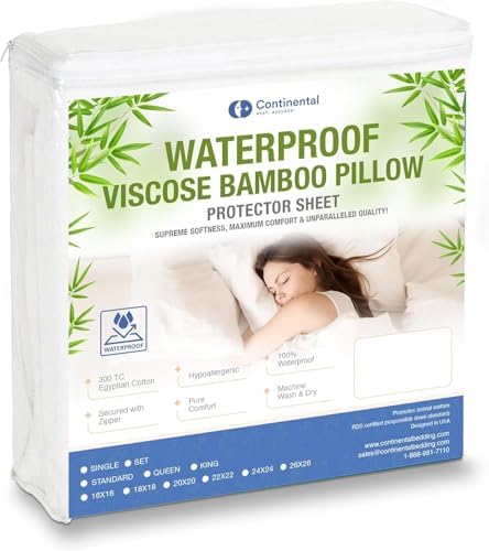 Continental Bedding Bamboo Viscose Pillow Protector