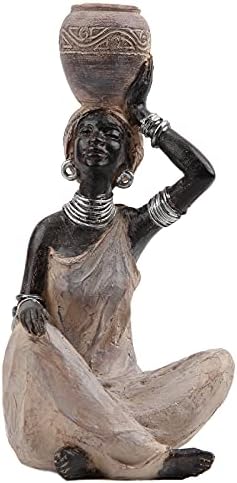 Leekung African Lady Statue Home Decor 94 Inch